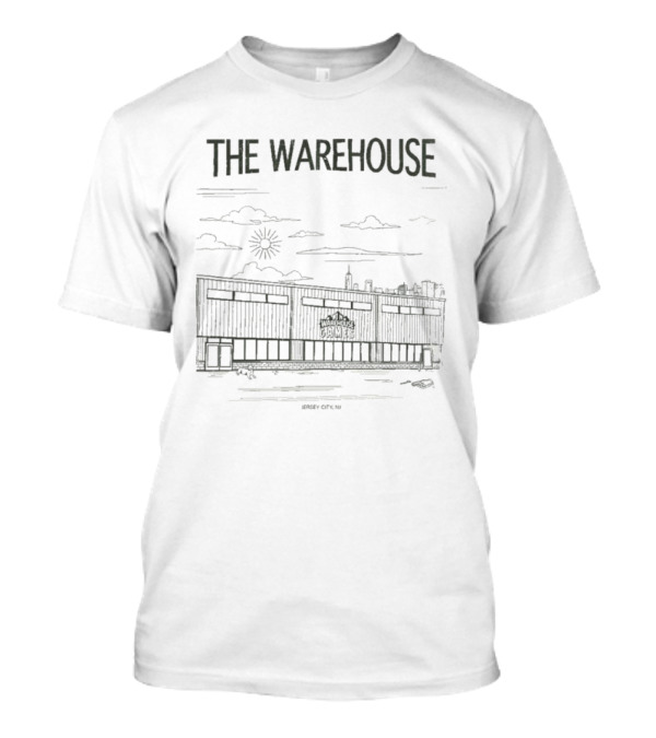 The Warehouse Games Jersey City NJ Skyline Sun And Clouds T-Shirt