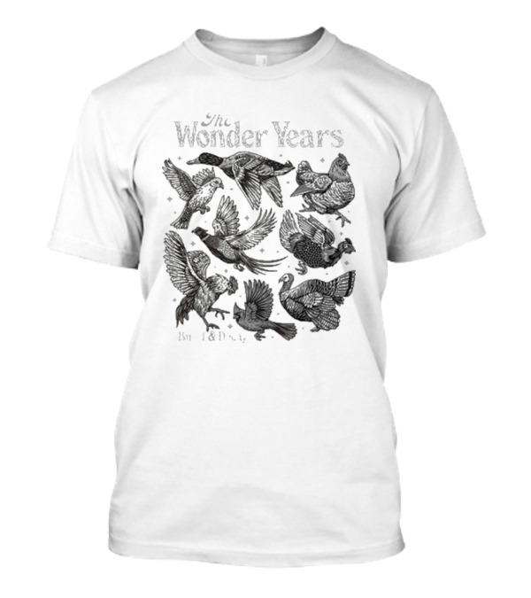 The Wonder Years Burst And Decay Bird Collage Falling Leaves T-Shirt