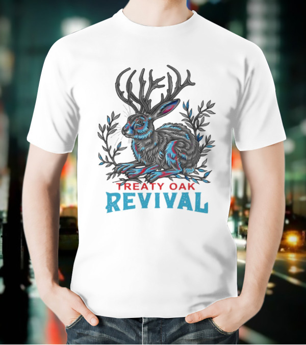 Treaty Oak Revival Jack Rabbit Psychedelic Colorful Illustration T-Shirt