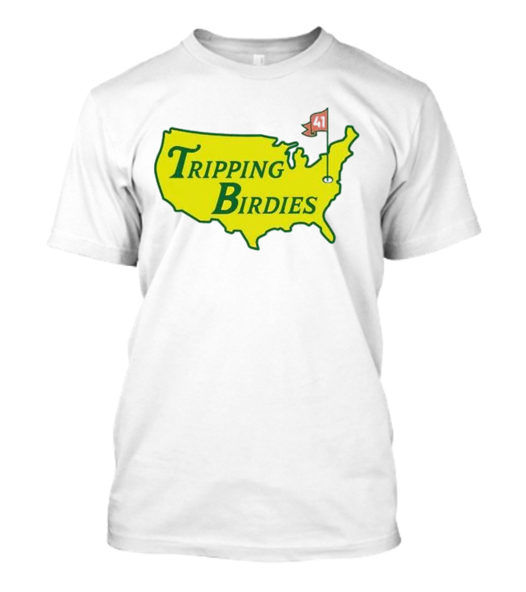 Tripping Birdies USA Map Masters Golf Flag 41 T-Shirt