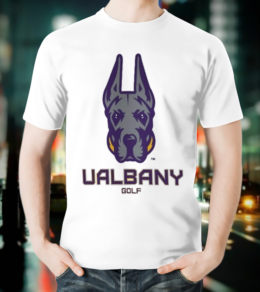 UAlbany Great Danes Golf Head Logo T-Shirt