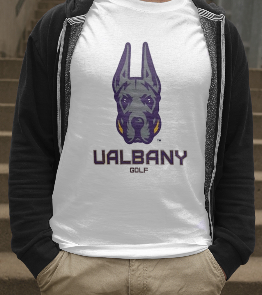 UAlbany Great Danes Golf Head Logo T-Shirt