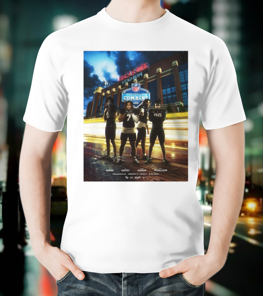 Lucas Oil Stadium NFL Scouting Combine 2025 UCF Adams Harvey Hudson McWilliams Indianapolis T-Shirt
