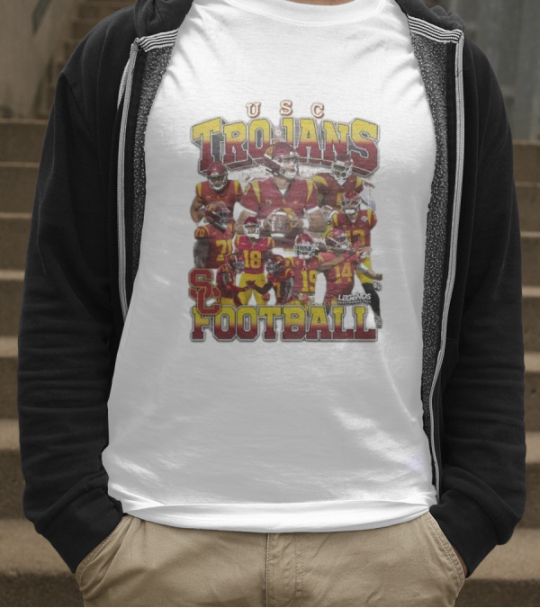 USC Trojans Football Legends Heavy Weight Players Collection T-Shirt