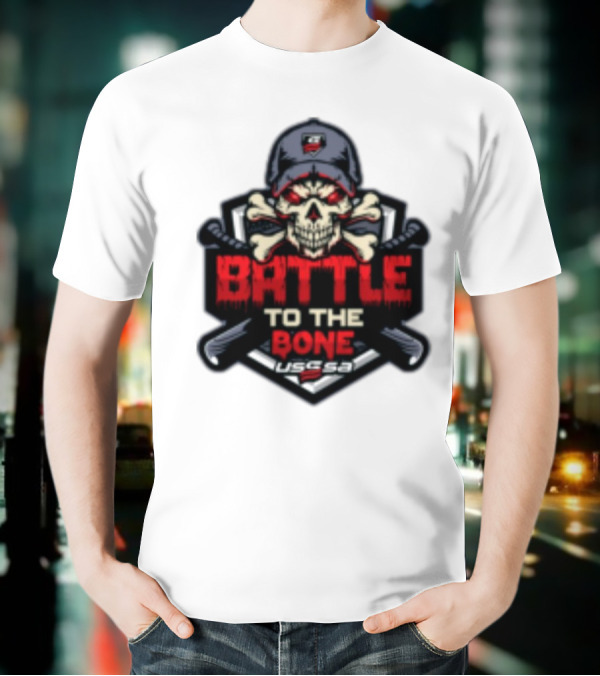 Battle To The Bone USSSA Skull And Crossbones March 21-23 2025 T-Shirt