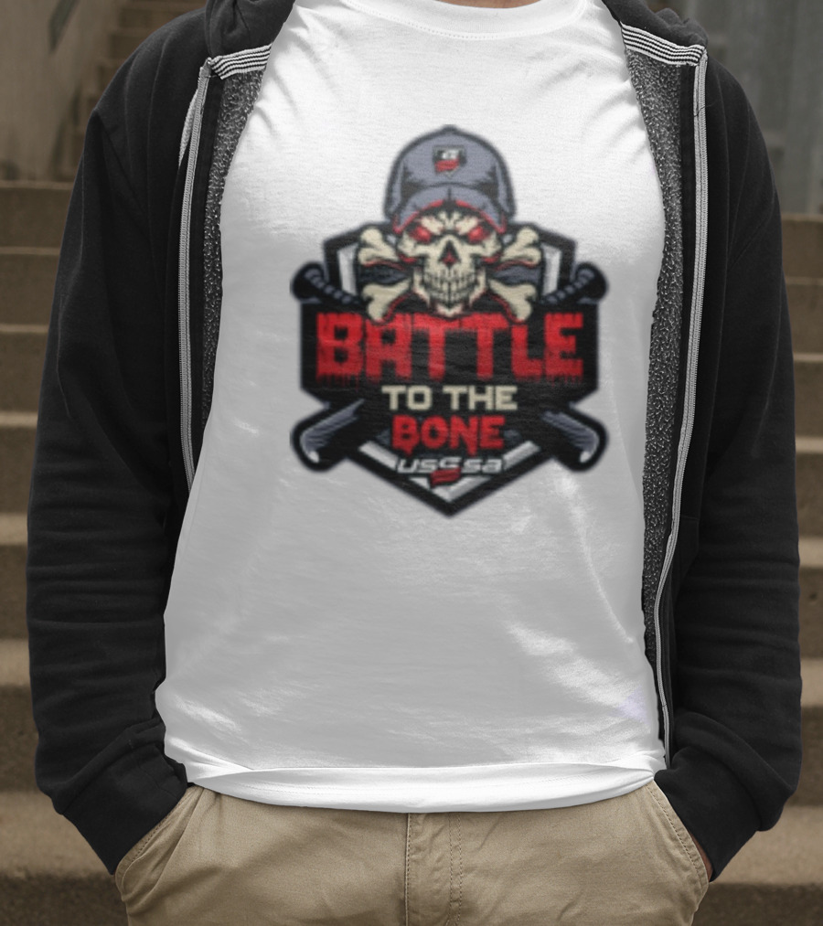 Battle To The Bone USSSA Skull And Crossbones March 21-23 2025 T-Shirt