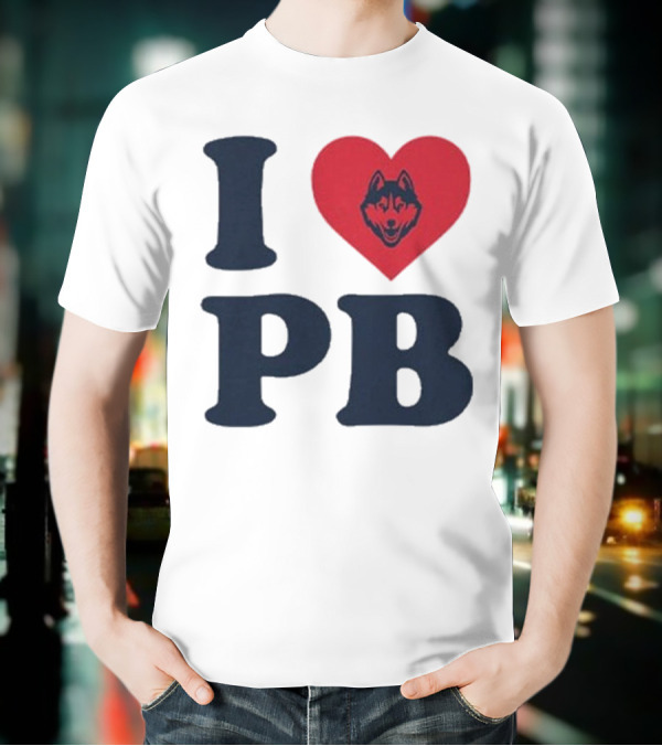 UConn I Heart Huskies Paige Bueckers PB T-Shirt