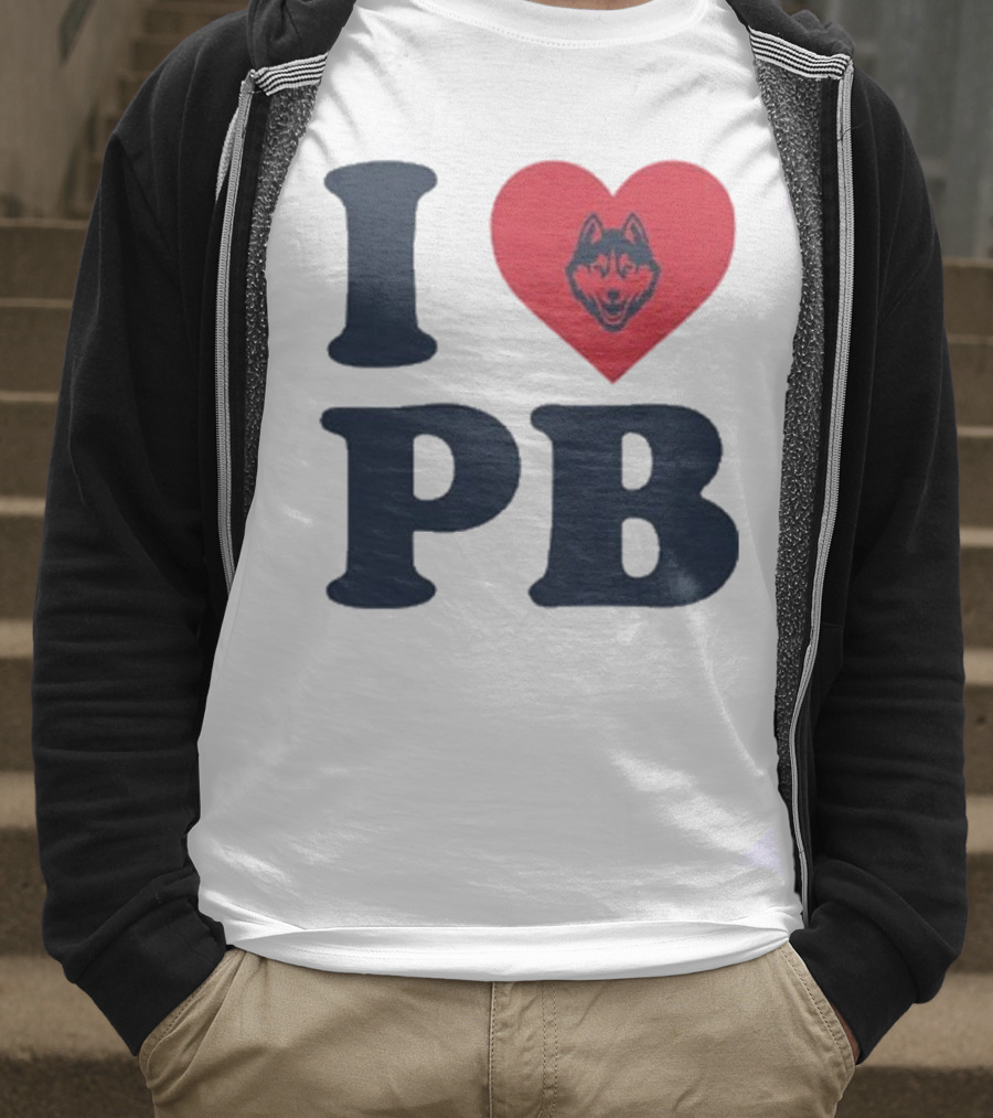 UConn I Heart Huskies Paige Bueckers PB T-Shirt