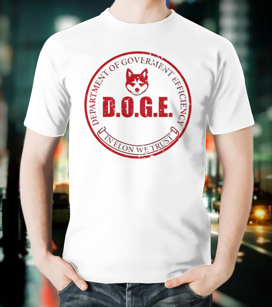 Department Of Government Efficiency D.O.G.E. In Elon We Trust Vintage Doge T-Shirt