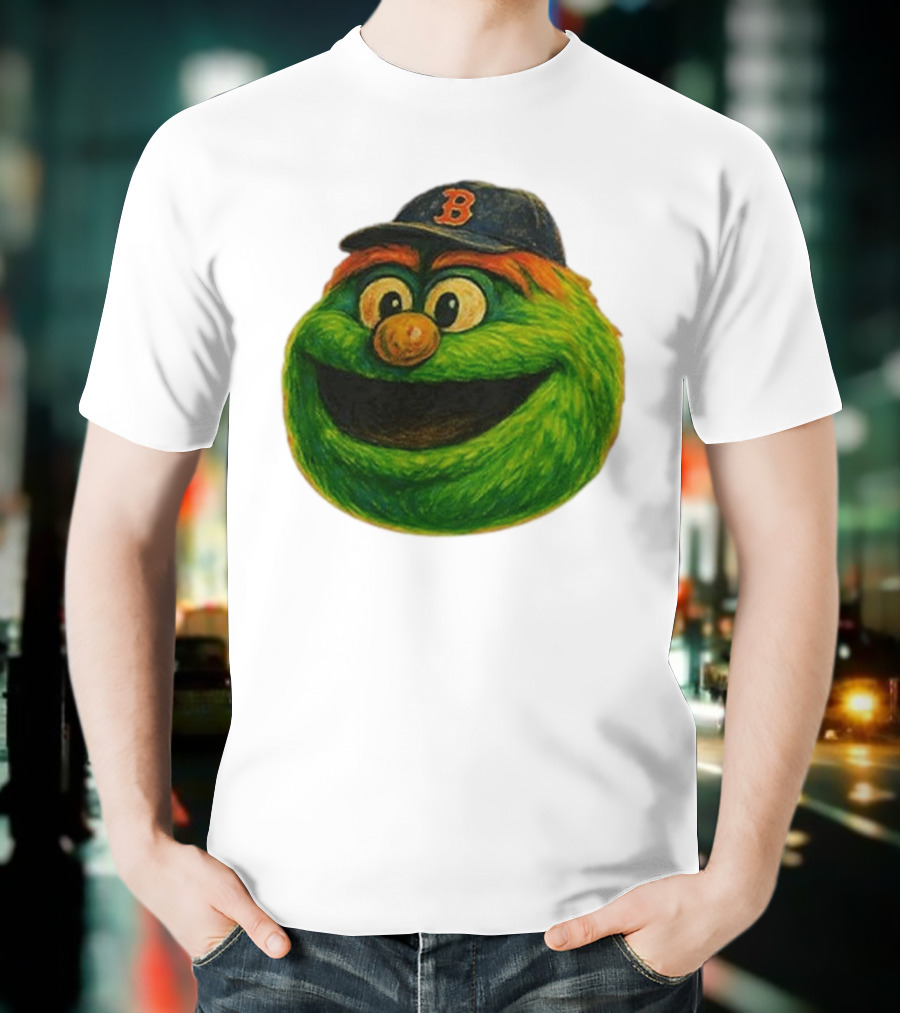 Wally The Green Monster Boston Red Sox Iconic Logo T-Shirt