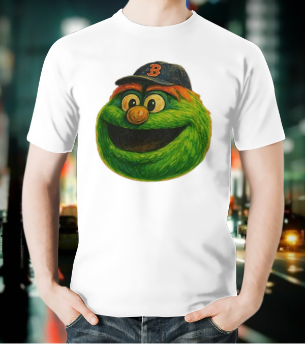 Wally The Green Monster Boston Red Sox Iconic Logo T-Shirt