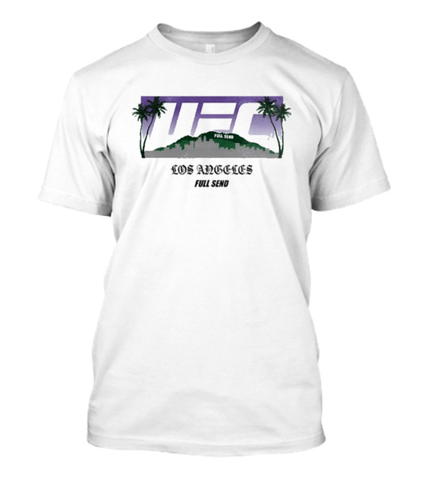 UFC Los Angeles Skyline With Palm Trees Blanc T-Shirt
