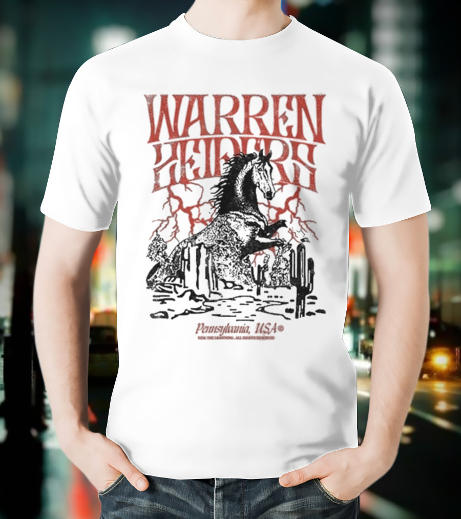 Warren Zeiders Lightning Cowboy Pennsylvania USA T-Shirt