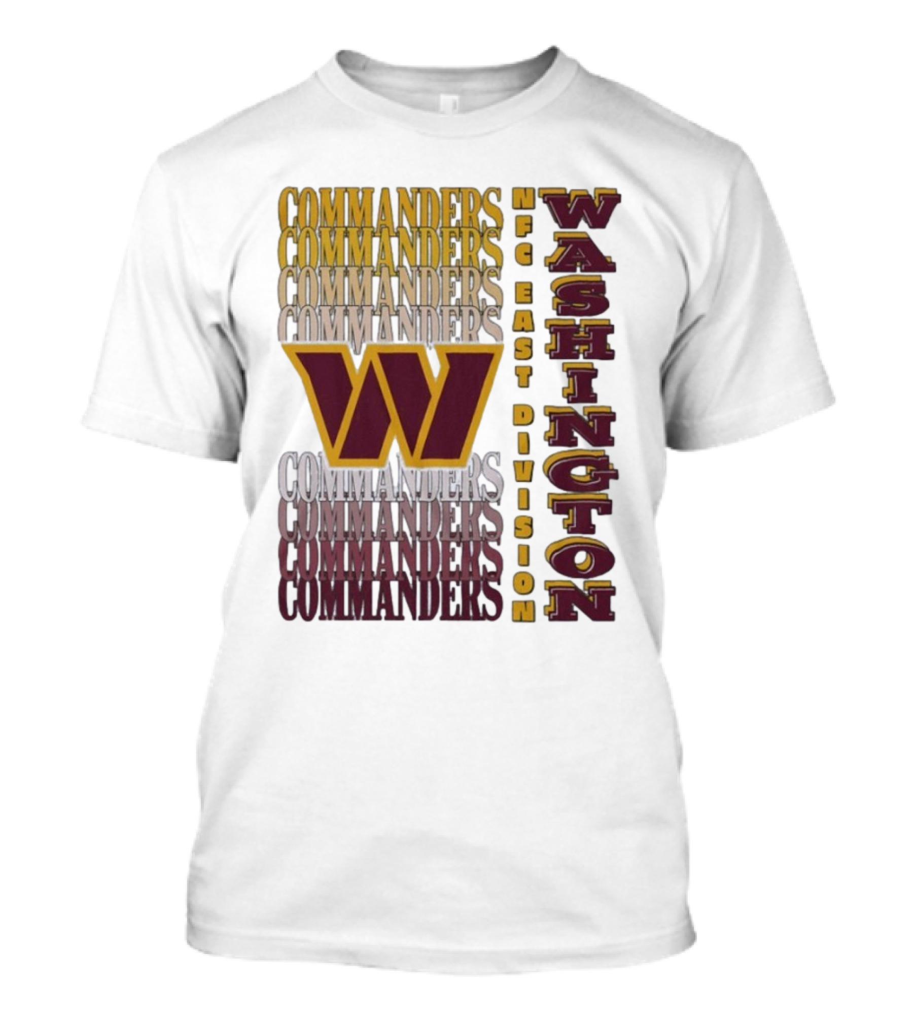 Washington Commanders NFC East Division W Logo Football Team T-Shirt