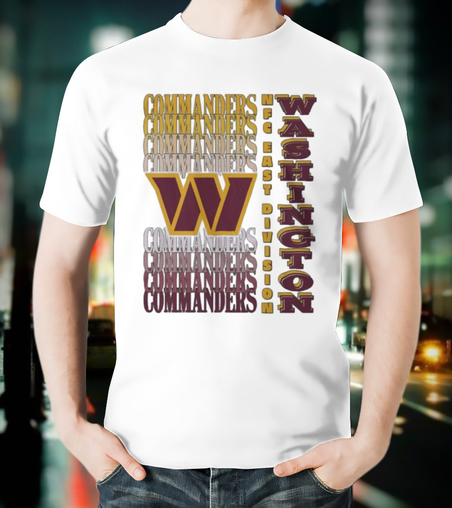 Washington Commanders NFC East Division W Logo Football Team T-Shirt