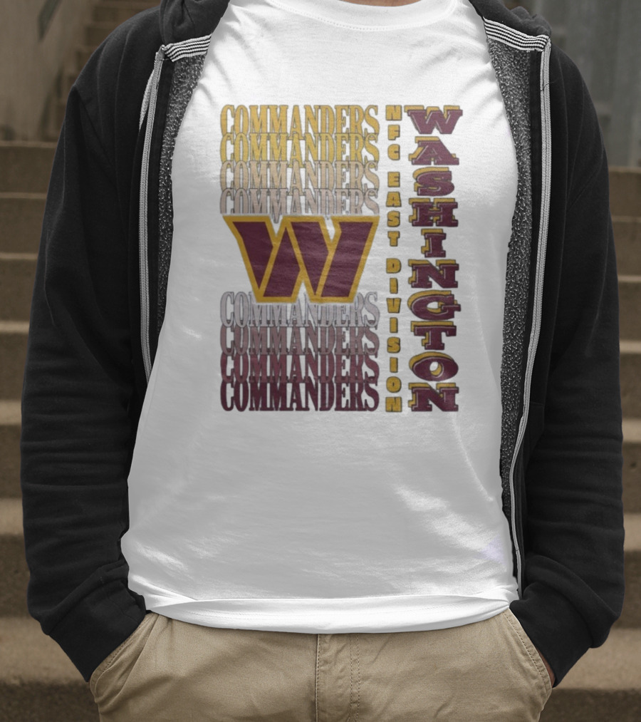 Washington Commanders NFC East Division W Logo Football Team T-Shirt