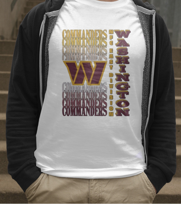 Washington Commanders NFC East Division W Logo Football Team T-Shirt