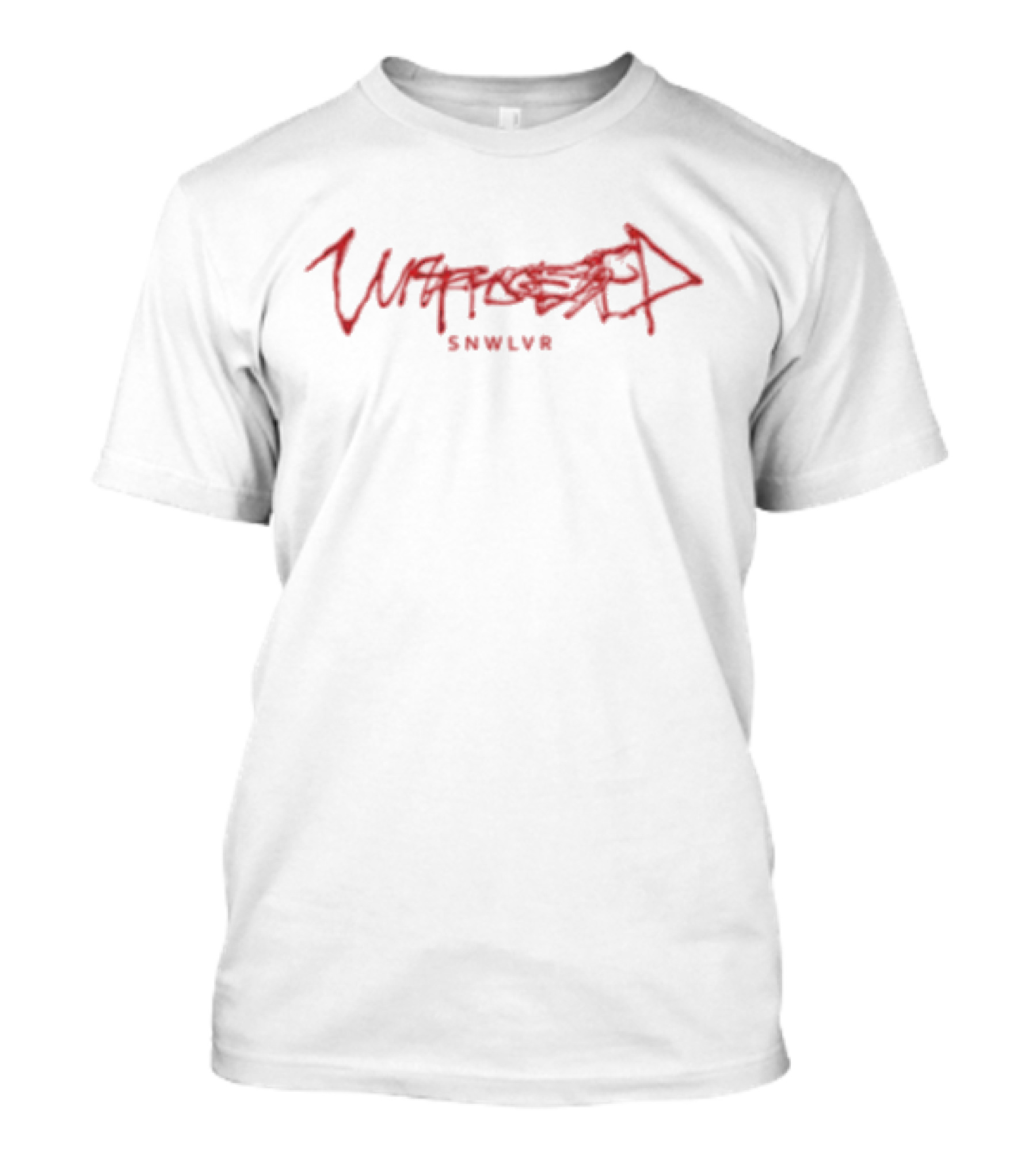 Unprocessed Snwlvr Bold Red Handwriting Style T-Shirt