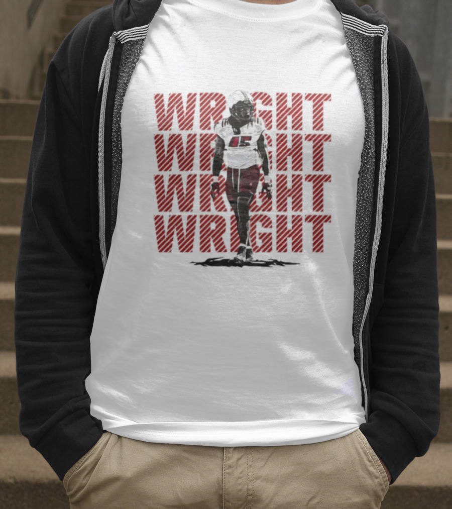 Wright Football Gameday Player Red Athletic Repetition T-Shirt