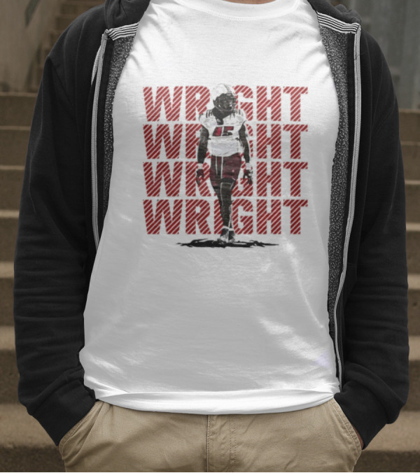 Wright Football Gameday Player Red Athletic Repetition T-Shirt
