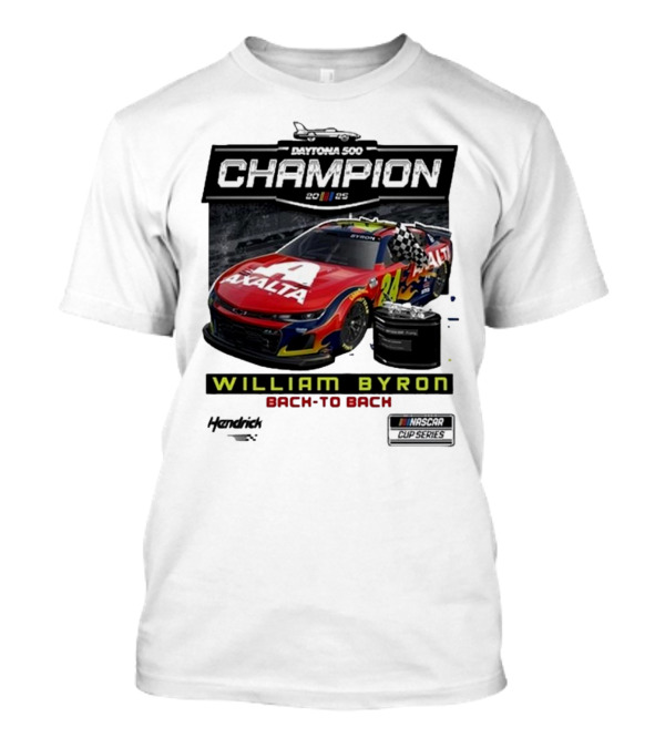 Daytona 500 Champion 2025 William Byron Back To Back NASCAR Cup Series T-Shirt
