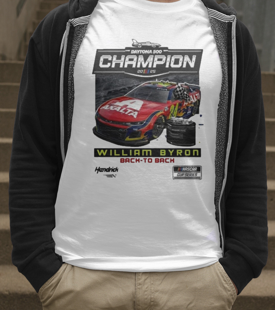 Daytona 500 Champion 2025 William Byron Back To Back NASCAR Cup Series T-Shirt