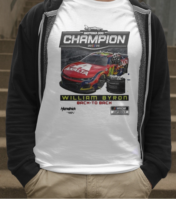 Daytona 500 Champion 2025 William Byron Back To Back NASCAR Cup Series T-Shirt