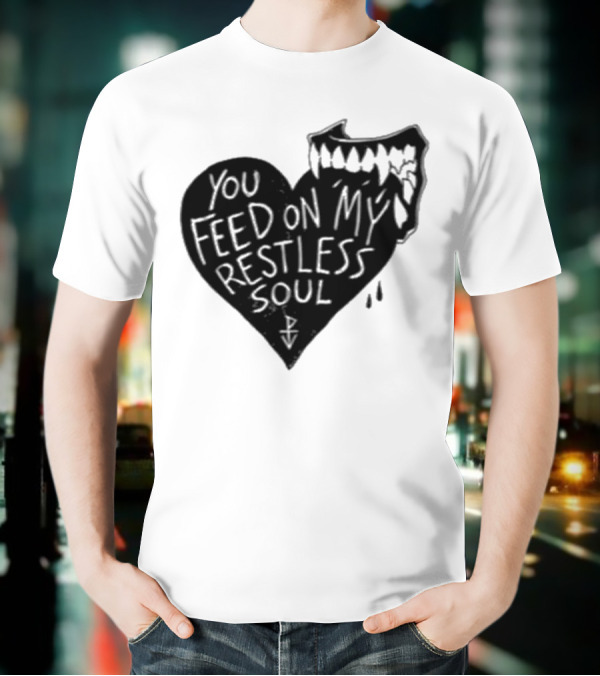 You Feed On My Restless Soul Aggressive Creature Burst Out Horror Theme T-Shirt