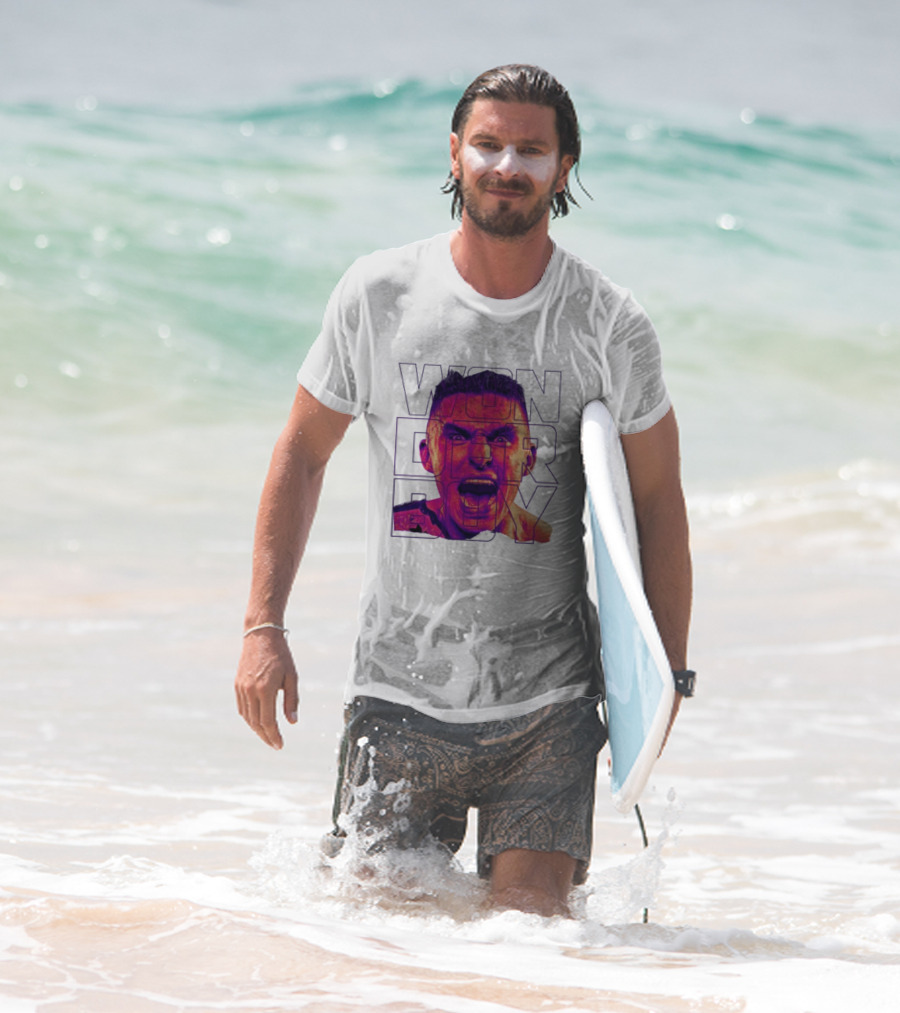 Wonderboy Brian Morris Deranged Bold Typography Expression T-Shirt