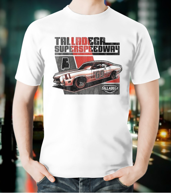 Talladega Superspeedway 69 Retro Racecar Design T-Shirt
