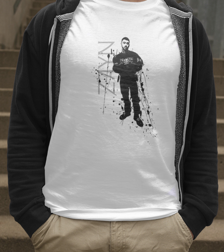 Zayn Splatter Style With Splash Silhouette And Name T-Shirt