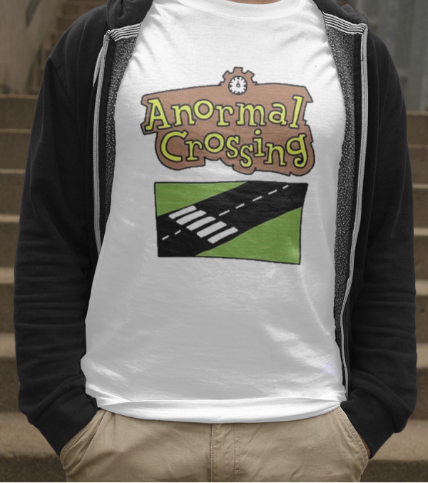 Anormal Crossing Zoe Bread Text And Z Shape Design T-Shirt