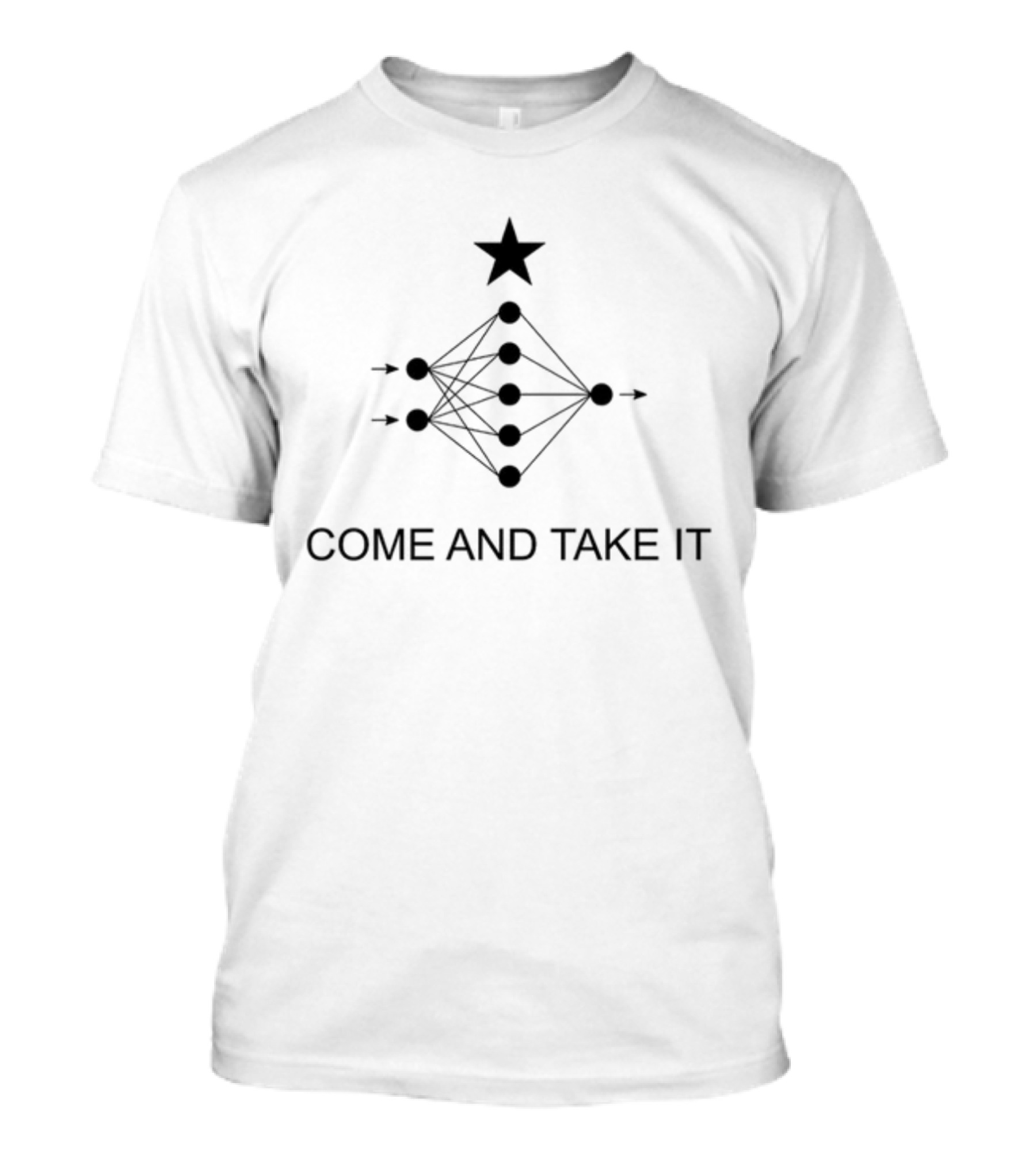 Come And Take It Neural Network Symbol With Star T-Shirt