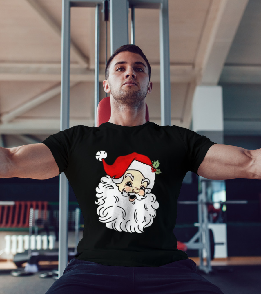 Retro Santa Christmas Holly Jolly Icon 3 4 T-Shirt