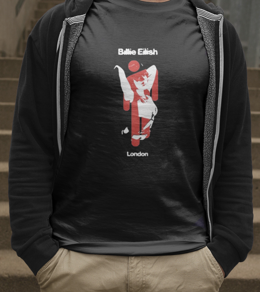 Billie Eilish Blohsh London Black Blohsh Red White T-Shirt