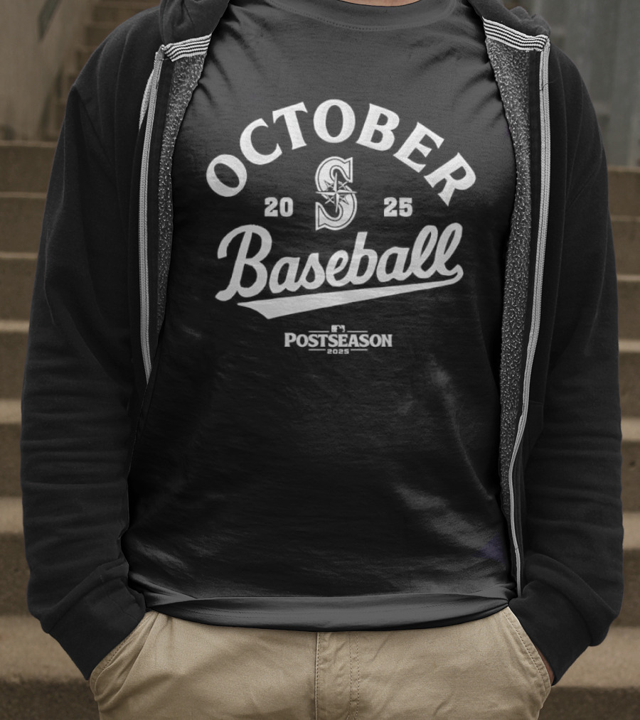 Seattle Mariners October Baseball Postseason 2025 T-Shirt