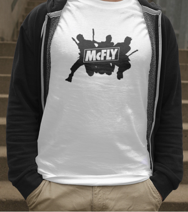 Mcfly Busted Comic Vs Battle Iconic Marteee Fan Collaboration T-Shirt