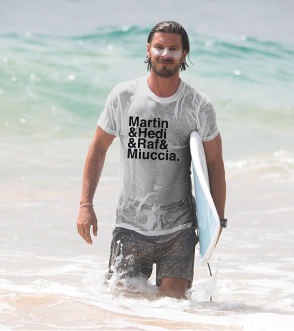 Martin & Hedi & Raf & Miuccia Collaboration Fashion Icons T-Shirt