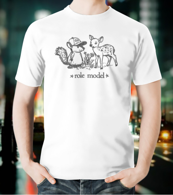 "Role Model Deer Tour Whimsical Forest Scene" T-Shirt