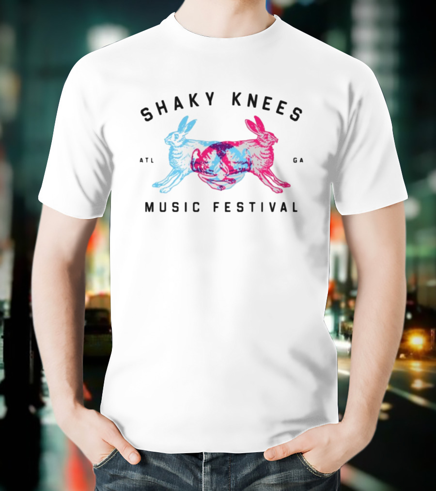 Shaky Knees Music Festival 2013 Multicolored Rabbits T-Shirt