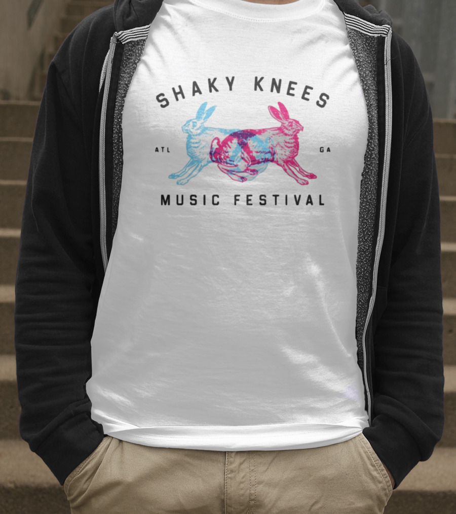 Shaky Knees Music Festival 2013 Multicolored Rabbits T-Shirt