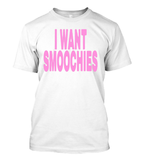 Ashnikko I Want Smoochies Pink Text Bold Style T-Shirt
