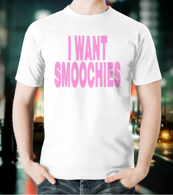 Ashnikko I Want Smoochies Pink Text Bold Style T-Shirt