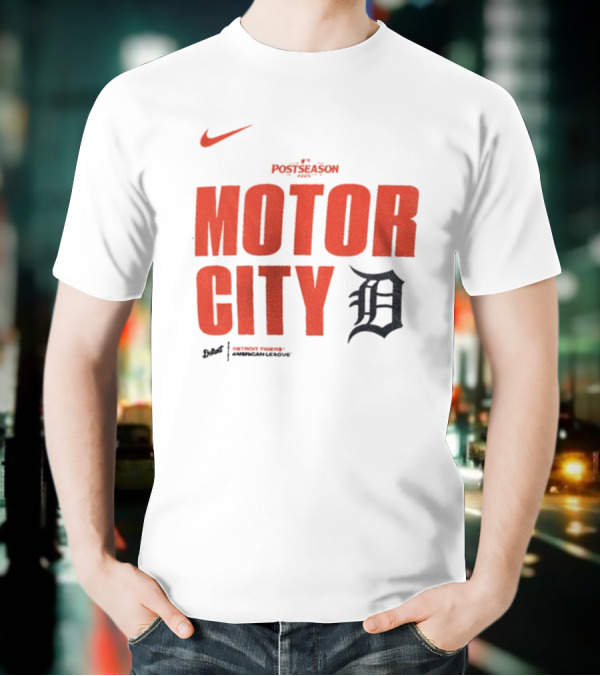 Nike 2025 MLB Postseason Motor City Detroit Tigers T-Shirt