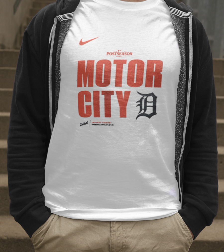 Nike 2025 MLB Postseason Motor City Detroit Tigers T-Shirt