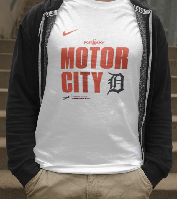 Nike 2025 MLB Postseason Motor City Detroit Tigers T-Shirt