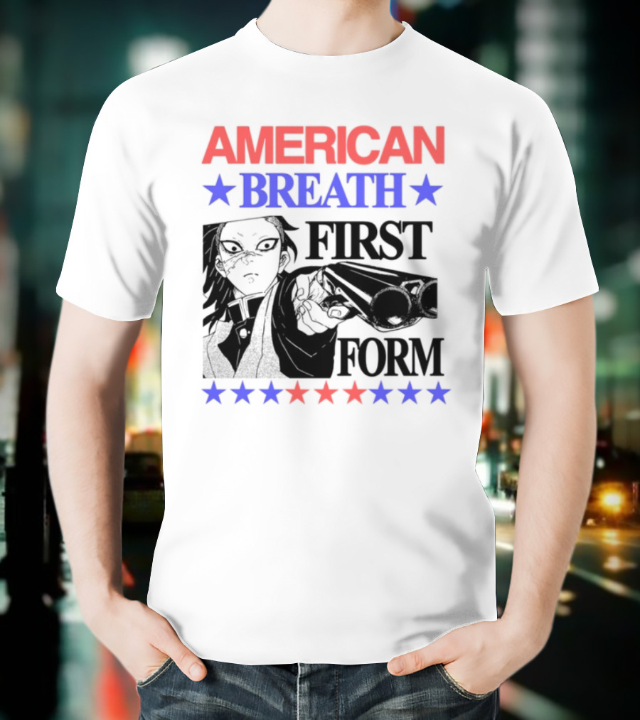 Hoshis American Breath First Form Stars Banner T-Shirt