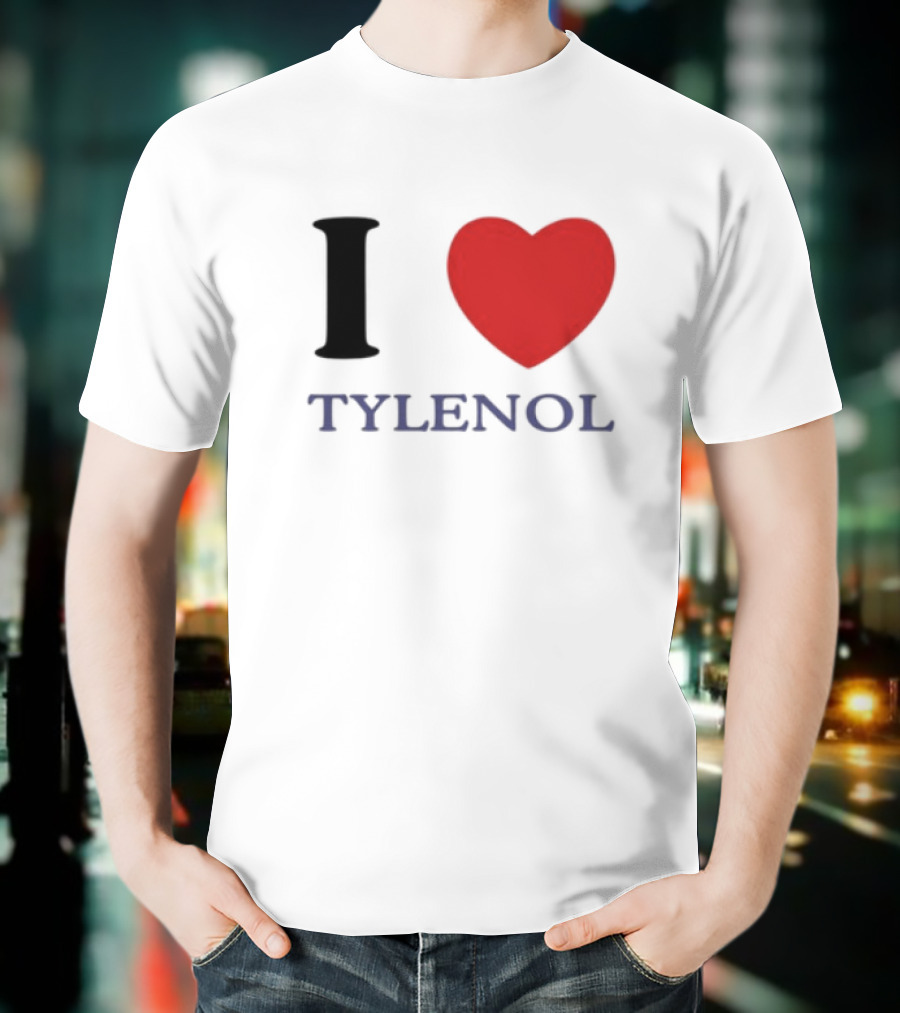 I Heart Tylenol Red Heart Graphic T-Shirt