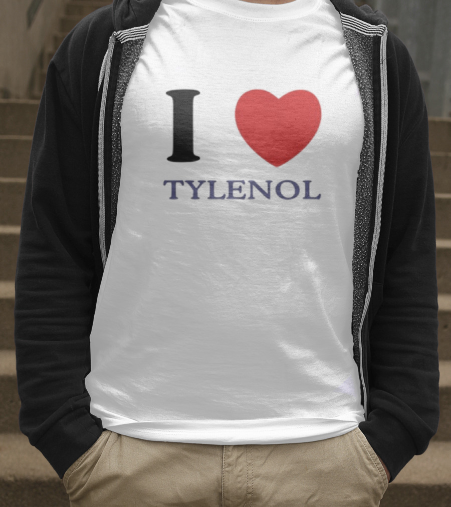 I Heart Tylenol Red Heart Graphic T-Shirt
