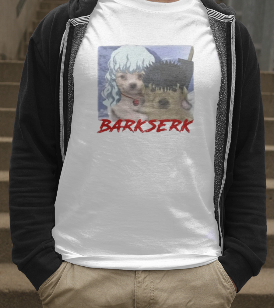 Retro Anime Barkserk Dog Characters Parody T-Shirt